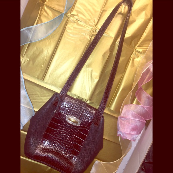 Brighton’s Faux Gator Genuine Leather Shoulder Bag